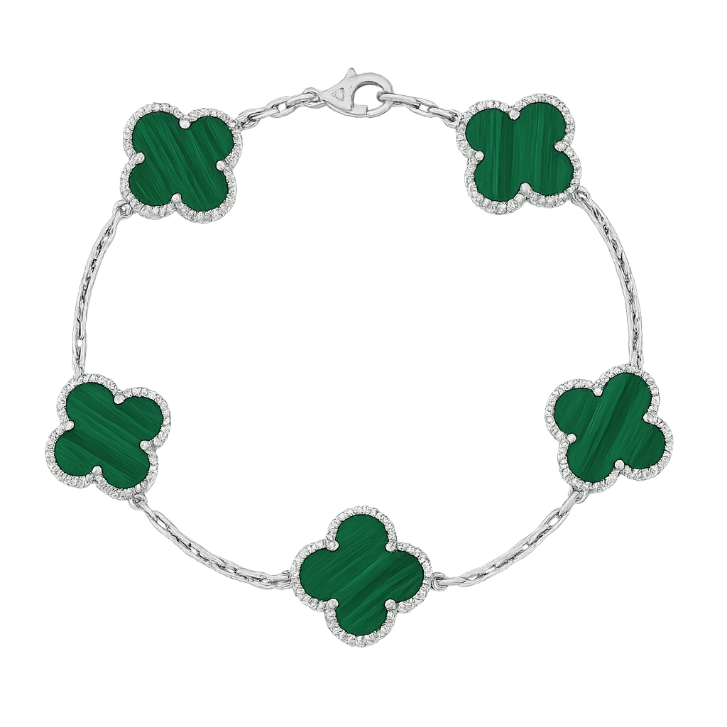 Pulsera Van Cleef Bañada en Oro de 18K + Caja de Regalo