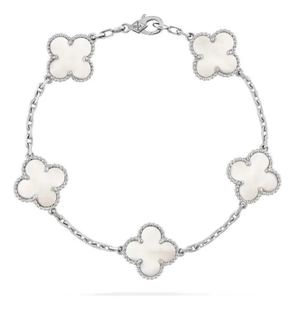 Pulsera Van Cleef Bañada en Oro de 18K + Caja de Regalo