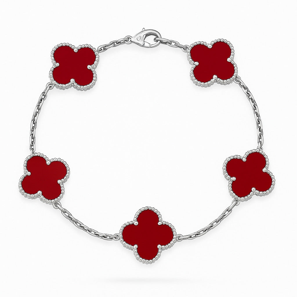 Pulsera Van Cleef Bañada en Oro de 18K + Caja de Regalo