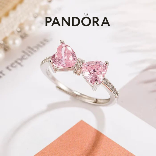 Anillo de Liston 🎀 | Bañado en Oro Blanco | Talla ajustable + Caja de regalo ✨