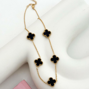 Collar Van Cleef Bañado en Oro + Caja de Regalo