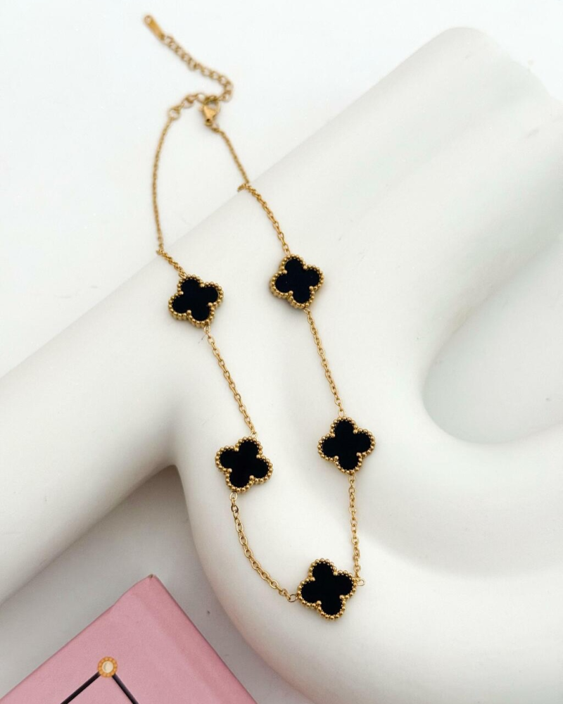 Collar Van Cleef Bañado en Oro + Caja de Regalo