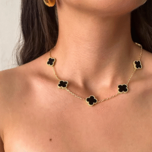Collar Van Cleef Bañado en Oro + Caja de Regalo