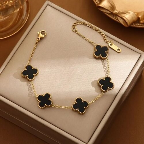 Pulsera Van Cleef Bañada en Oro de 18K + Caja de Regalo