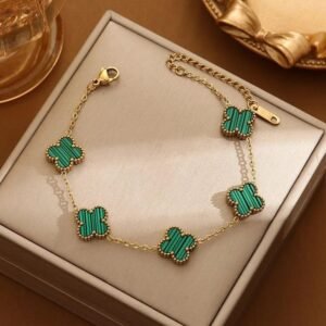 Collar Van Cleef Bañado en Oro + Caja de Regalo
