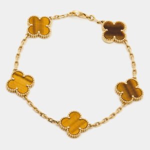 Pulsera Van Cleef Bañada en Oro de 18K + Caja de Regalo