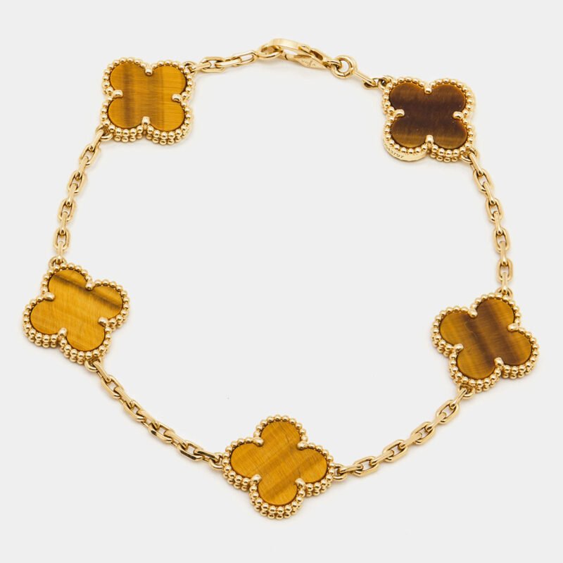 Pulsera Van Cleef Bañada en Oro de 18K + Caja de Regalo