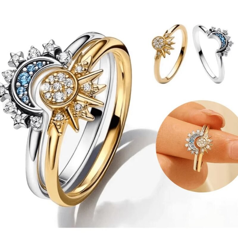 ☀️🌙 Anillos Sol y Luna Eclipse de Pandora