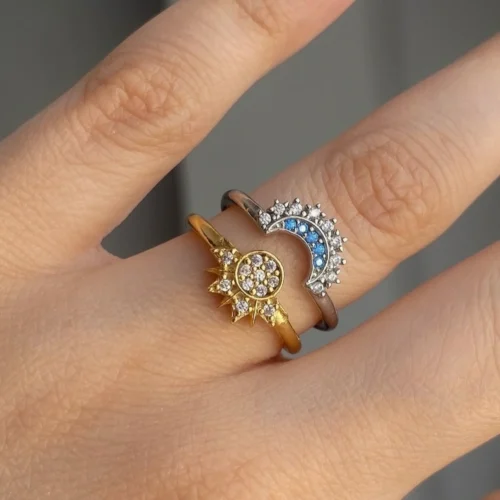 ☀️🌙 Anillos Sol y Luna Eclipse de Pandora